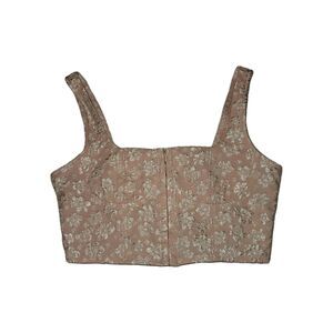 Wild Fable Pink Floral Corset Crop Top Size Medium Fairycore Y2k Style